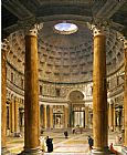 Famous Interior Paintings - The Interior of the Pantheon, Rome, Looking North from the Main Altar to the Entrance